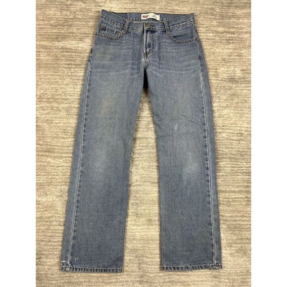 Levis 514 Jeans Boys 18 REG Medium Wash Cotton‎ Blend Straight Leg Denim 29x29 - Picture 1 of 16